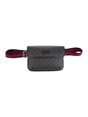 Gucci Vintage Black GG Canvas Belt Bag unisex pre-owned